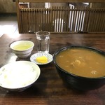 日精そば - 今回も、カレーそばとご飯をいただきました（２０１９．２．５）