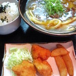 おか田 - 麺定食(カレーうどん) ￥７３０