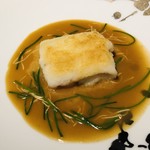 マノワール・ディノ - 舌平目　パン粉を塗して蒸したブレゼ　マッシュルームのソース