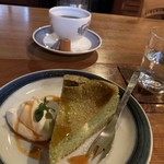 夢空間 はしまや - てづくりケーキ（ドリンク付き）抹茶チーズケーキ