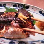 鮨処 多田 - 鯵のたれ焼き　芥子を添えて