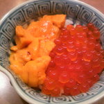 鮨処 多田 - 海老アレルギーの小生用特注うに､いくらミニ丼