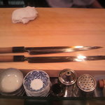 鮨処 多田 - 見事に研ぎ澄まされた包丁