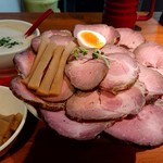 うちのラーメン 我豚 - 「ナイスつけ麺(特盛400g)」+「チャーシュートッピング」×2+「メンマトッピング」