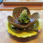 日本料理 僖成 - 先付：蛍烏賊翡翠和え　ウドも入っていた