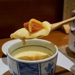 鮨 おさむ - 紀州梅の茶碗蒸し