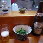 鮒与 - ほうれん草の和え物