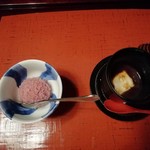 うかい鳥山 - シャーベット  　焼餅ぜんざい