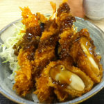 Katsuya - 松茸丼です。えびとかものってます