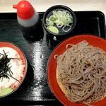 名代富士そば - ミニとろろ丼セット 540円