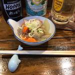 純酒場オオモリ - その前に食べたお通し（根菜が旨い）