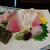 割烹 扇 - ぶり・ばい貝・昆布〆のお刺身