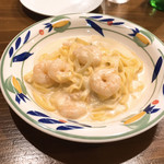 Torattoria Ra Fontana - 海老のアルフレッドフィットチーネ