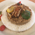 フジヤマプリン 宮崎 - 2019年2月7日  ドライキーマカレーライス(鶏ミンチ)ご飯大盛り