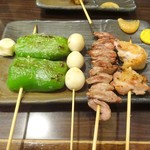 Yakitori Koubou - ピーマン、うずら卵、えんがわ、そり