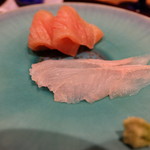 割烹 山路 - マカジキ（奥）とあいなめ