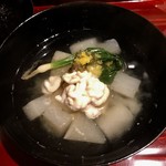 銀座 しのはら - 大根、お麩、白子のお吸物