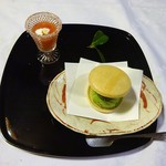 望洋樓 - デザート：苺ジュース、抹茶アイスクリーム