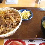 すき家 - 料理写真:牛丼大盛りお新香セット