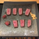 鮨松榮 - 常陸牛（トウガラシ、イチボ）