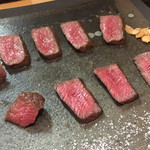 鮨松榮 - 常陸牛（トウガラシ、イチボ）