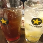 Shinjuku Omoide Yokochou Gyuutan Iroha - ずっとビールでもよかったんだけど、いろ葉おすすめっていう塩レモンサワーを飲んでみた。