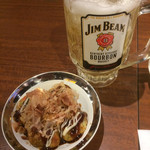 長蛸ハイボール酒場 - たこ焼き4個＆メガビームハイボール