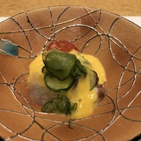 利光 - <月ｺｰｽ>タコとクラゲの黄身酢漬け