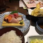 がんこ - お造り天ぷら定食