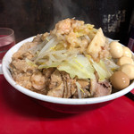 蓮爾 - たま小 ニンニク少アブラカラメうずら(麺マシ、少なめ調整無し)