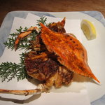 蟹御殿 - 脱皮蟹の素揚げ！！大感激♪