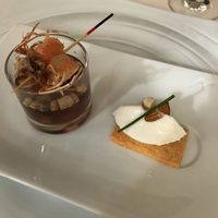 小笠原伯爵邸 - 「きのこと海老のコンソメ　パカラオのプランダーダ」