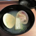 日本料理 きた川 - 椀　桑名蛤　蕪