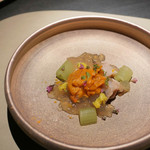 エクアトゥール - うに、蛤、蕗に蛤のジュレ