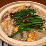 個室居酒屋 じどりや 一吟 - もつ鍋 出来上がり