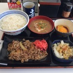 吉野家 - H.31.1.14.昼 牛皿定食 500円税込・ご飯大盛 30円税込・とん汁変更 130円税込・お新香 100円税込