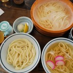 本格手打 麺の蔵 - 今回いただいたもの。ワガママ言って全て釜抜きで提供してもらいました(｡-∀-｡)