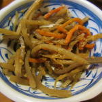 酒蔵 力 - お通しのきんぴらごぼう