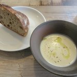 本日のスープ＆パン2019.02.04