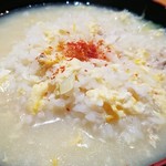 かっぽう寿 - 雑炊。満腹の筈なのにスルッと食べてしまいました。