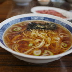 雷門 - 定食セットのラーメン