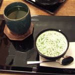 さらさら - 抹茶ゼリーと煎茶です。