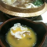 黒豚料理 あぢもり - 卵液で