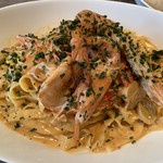 ナナイロパスタ - 【2月限定】天使の海老のクリームパスタ（大盛り）1,680円＋250円。