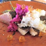 心根 - ハガツオ叩き　辛子菜　零余子ご飯