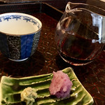 季より - お蕎麦の 薬味 ♪  紫色の 大根おろし