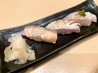 Tsukiji sushi kou - 冬の炙り3点盛り