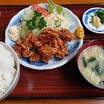 Shinkawa Shokudou - 唐揚げ定食ご飯大盛り