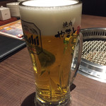 Yakiniku Yamato - ランチビール（＾∇＾）