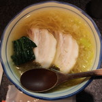 烈志笑魚油 麺香房 三く - 白壺ラーメン(750円、真上から)